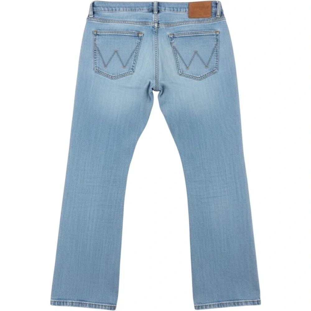 Wrangler Retro Slim Straight Mens Light Wash Stretch Denim Jeans 38x32 88MWZGB
